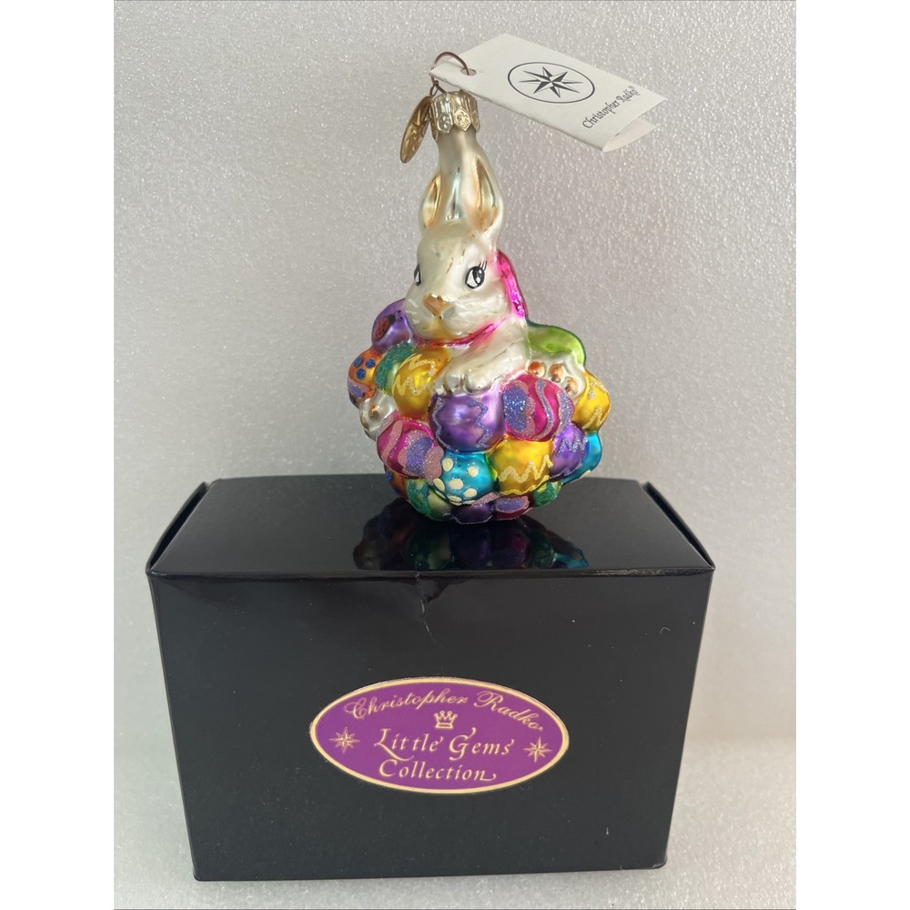 Christopher Radko 1996 Hoppy Easter Gem Retired Easter Ornament‎ Vintage